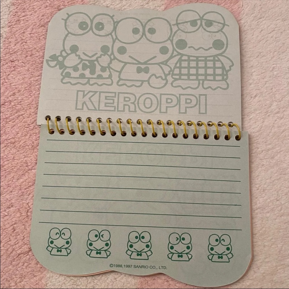 Vintage Sanrio Keroppi Mini Notepad Paper Book - Picture 6 of 10
